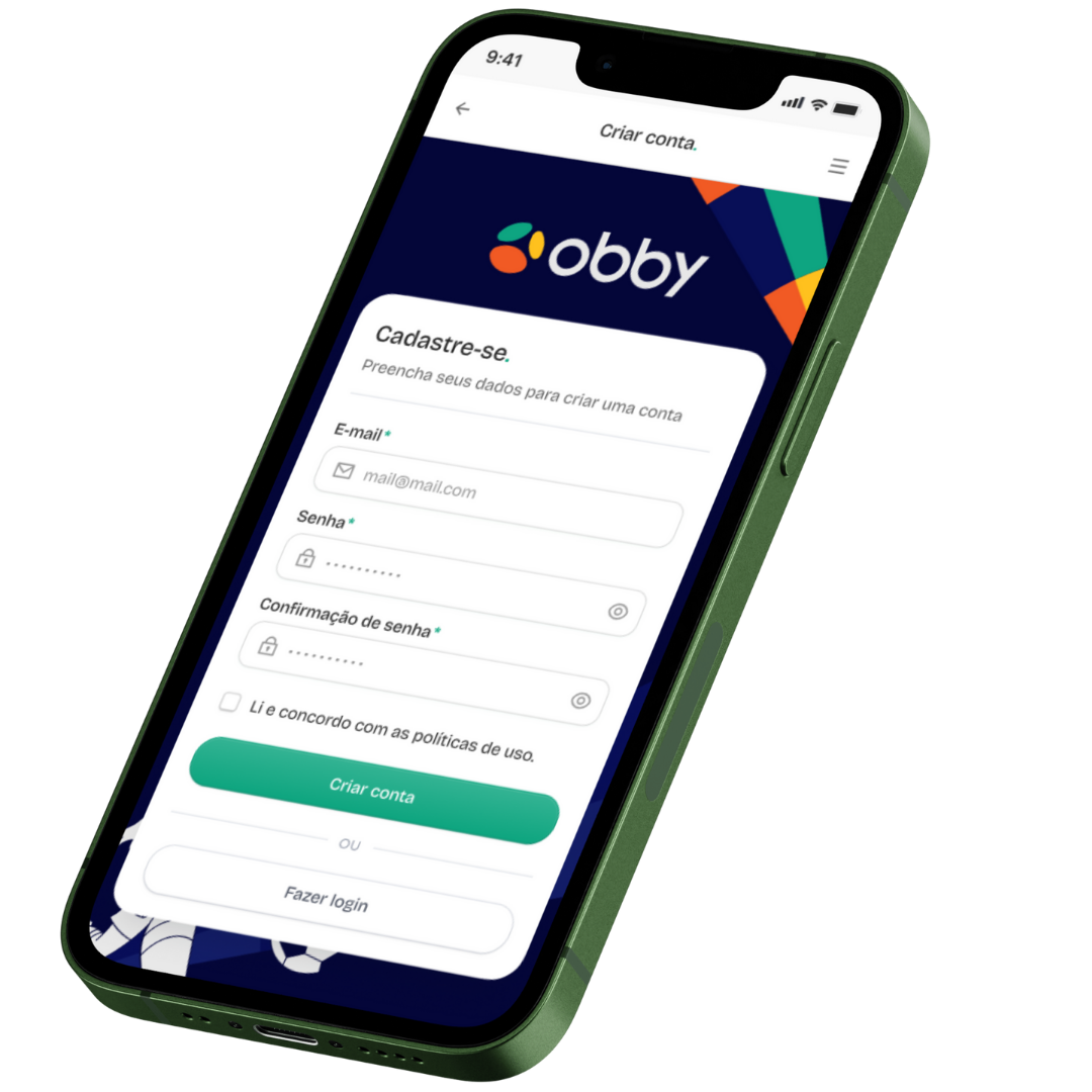 Mockup do App Obby